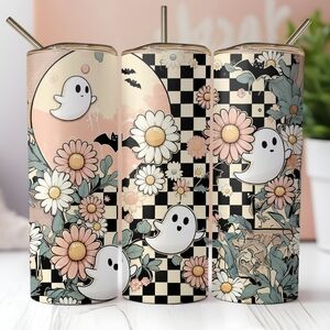 Boho retro halloween metal insulated tumbler